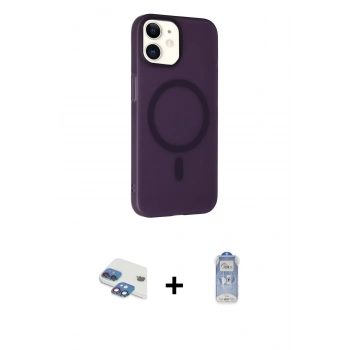 MARSİLYAN™- iPhone 11 Kılıf Çekirdek Modern Prime - Siyah Joko Magic 5D Cam + Pers Alüminyum Kamera Lens - GI