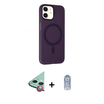 MARSİLYAN™- iPhone 11 Kılıf Çekirdek Modern Prime - Siyah Joko Magic 5D Cam + Raze Metal Kamera Lens - KI