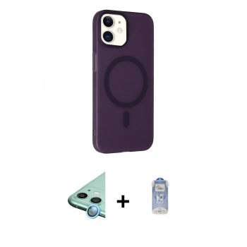 MARSİLYAN™- iPhone 11 Kılıf Çekirdek Modern Prime - Siyah Joko Magic 5D Cam + Raze Metal Kamera Lens - MI
