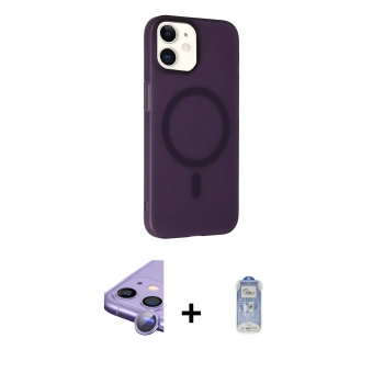 MARSİLYAN™- iPhone 11 Kılıf Çekirdek Modern Prime - Siyah Joko Magic 5D Cam + Raze Metal Kamera Lens - MR