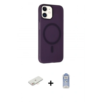 MARSİLYAN™- iPhone 11 Kılıf Çekirdek Modern Prime - Siyah Joko Magic 5D Cam + Renkli Kamera Lens Koruma Cam - YL