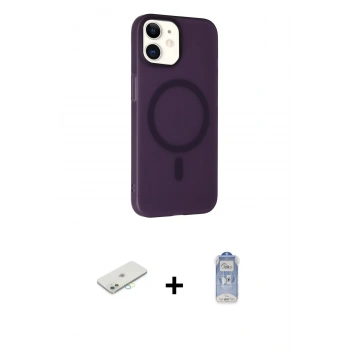 MARSİLYAN™- iPhone 11 Kılıf Çekirdek Modern Prime - Siyah Joko Magic 5D Cam + Renkli Kamera Lens Koruma Cam - SI