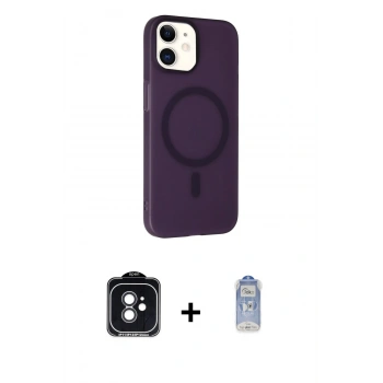 MARSİLYAN™- iPhone 11 Kılıf Çekirdek Modern Prime - Siyah Joko Magic 5D Cam + PVD Metal Kamera Lens - SH