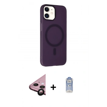 MARSİLYAN™- iPhone 11 Kılıf Çekirdek Modern Prime - Siyah Joko Magic 5D Cam + Raze Metal Kamera Lens - SH