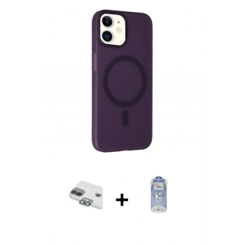 MARSİLYAN™- iPhone 11 Kılıf Çekirdek Modern Prime - Siyah Joko Magic 5D Cam + Pers Alüminyum Kamera Lens - YL