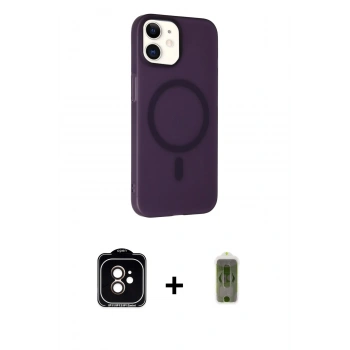 MARSİLYAN™- iPhone 11 Kılıf Çekirdek Modern Prime - Siyah Joko Magic 5D Hayalet Cam + PVD Metal Kamera Lens - TU