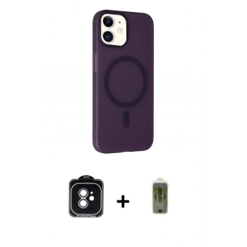 MARSİLYAN™- iPhone 11 Kılıf Çekirdek Modern Prime - Siyah Joko Magic 5D Hayalet Cam + PVD Metal Kamera Lens - YL