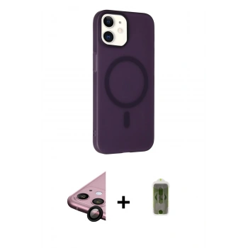 MARSİLYAN™- iPhone 11 Kılıf Çekirdek Modern Prime - Siyah Joko Magic 5D Hayalet Cam + Raze Metal Kamera Lens - SH