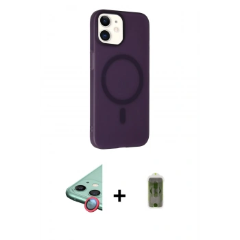 MARSİLYAN™- iPhone 11 Kılıf Çekirdek Modern Prime - Siyah Joko Magic 5D Hayalet Cam + Raze Metal Kamera Lens - KI