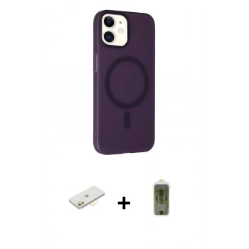 MARSİLYAN™- iPhone 11 Kılıf Çekirdek Modern Prime - Siyah Joko Magic 5D Hayalet Cam + Renkli Kamera Lens Koruma Cam - SI