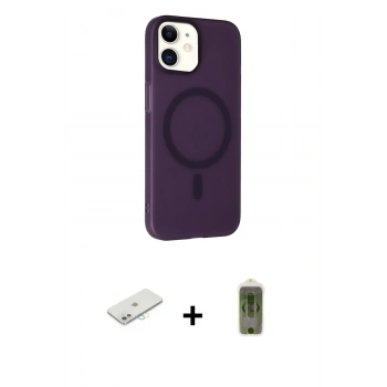 MARSİLYAN™- iPhone 11 Kılıf Çekirdek Modern Prime - Siyah Joko Magic 5D Hayalet Cam + Renkli Kamera Lens Koruma Cam - SI