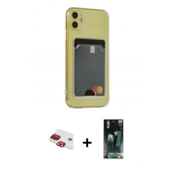 MARSİLYAN™- iPhone 11 Kılıf Doruk Klasik Koleksiyonu - Siyah 360 Mat Full Body Arka Koruyucu + Pers Alüminyum Kamera Lens - KI