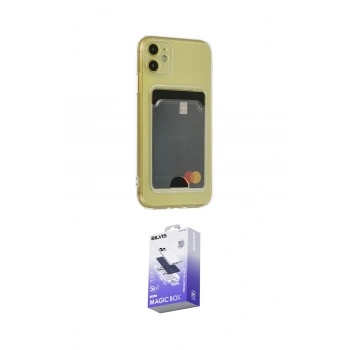 MARSİLYAN™- iPhone 11 Kılıf Doruk Klasik Koleksiyonu - Siyah Bilvis 5in1 5D Magic Hayalet Cam Ekran Koruyucu