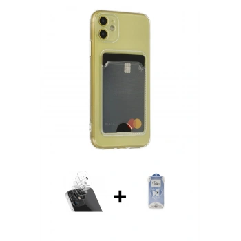 MARSİLYAN™- iPhone 11 Kılıf Doruk Klasik Koleksiyonu - Siyah Joko Magic 5D Cam + Kamera Lens Koruma Cam - SF