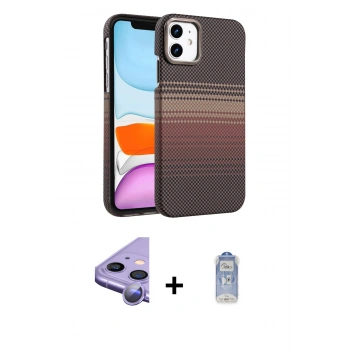 MARSİLYAN™- iPhone 11 Kılıf Doruk Serisi - Siyah Joko Magic 5D Cam + Raze Metal Kamera Lens - MR