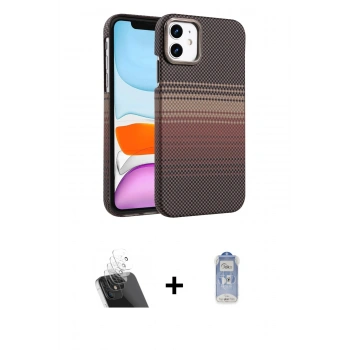MARSİLYAN™- iPhone 11 Kılıf Doruk Serisi - Siyah Joko Magic 5D Cam + Kamera Lens Koruma Cam - SF