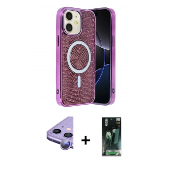 MARSİLYAN™- iPhone 11 Kılıf Eksen Çizgi - Şeffaf 360 Full Body Arka Koruyucu + Raze Metal Kamera Lens - MR