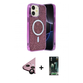 MARSİLYAN™- iPhone 11 Kılıf Eksen Çizgi - Şeffaf 360 Full Body Arka Koruyucu + Raze Metal Kamera Lens - SH