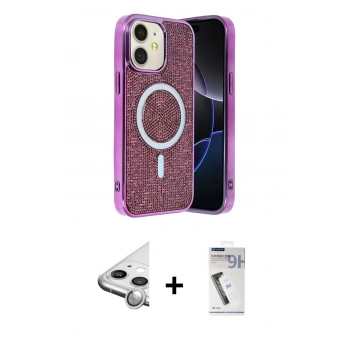 MARSİLYAN™- iPhone 11 Kılıf Eksen Çizgi - Şeffaf Uv Polymer Nano Ekran Koruyucu + Raze Metal Kamera Lens - GS
