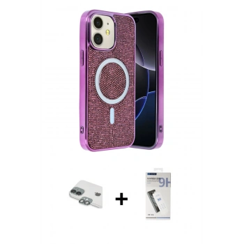 MARSİLYAN™- iPhone 11 Kılıf Eksen Çizgi - Şeffaf Uv Polymer Nano Ekran Koruyucu + Pers Alüminyum Kamera Lens - YL