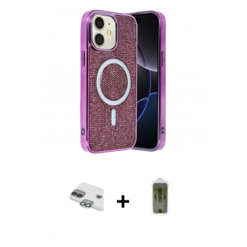 MARSİLYAN™- iPhone 11 Kılıf Eksen Çizgi - Siyah Joko Magic 5D Hayalet Cam + Pers Alüminyum Kamera Lens - YL