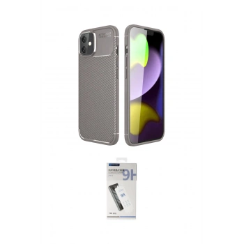 MARSİLYAN™- iPhone 11 Kılıf Eksen Form Prime - Şeffaf Uv Polymer Nano Ekran Koruyucu