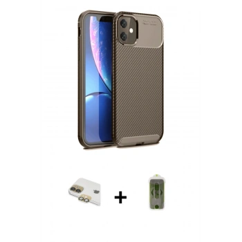 MARSİLYAN™- iPhone 11 Kılıf Eksen Form Prime - Siyah Joko Magic 5D Hayalet Cam + Pers Alüminyum Kamera Lens - GD