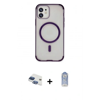 MARSİLYAN™- iPhone 11 Kılıf Eksen Klasik Koleksiyonu - Siyah Joko Magic 5D Cam + Pers Alüminyum Kamera Lens - LT