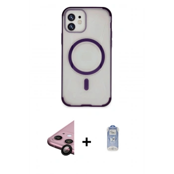 MARSİLYAN™- iPhone 11 Kılıf Eksen Klasik Koleksiyonu - Siyah Joko Magic 5D Cam + Raze Metal Kamera Lens - SH
