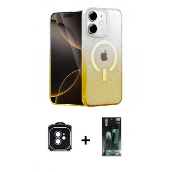 MARSİLYAN™- iPhone 11 Kılıf Eksen Minimal Özel Seri - Siyah 360 Mat Full Body Arka Koruyucu + PVD Metal Kamera Lens - SH
