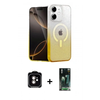 MARSİLYAN™- iPhone 11 Kılıf Eksen Minimal Özel Seri - Siyah 360 Mat Full Body Arka Koruyucu + PVD Metal Kamera Lens - TU