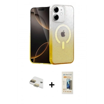 MARSİLYAN™- iPhone 11 Kılıf Eksen Minimal Özel Seri - Siyah 6D Mat Seramik Hayalet Nano Ekran Koruyucu + Pers Alüminyum Kamera Lens - GD