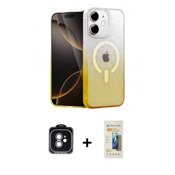 MARSİLYAN™- iPhone 11 Kılıf Eksen Minimal Özel Seri - Siyah 6D Mat Seramik Hayalet Nano Ekran Koruyucu + PVD Metal Kamera Lens - MI
