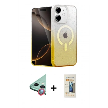 MARSİLYAN™- iPhone 11 Kılıf Eksen Minimal Özel Seri - Siyah 6D Mat Seramik Hayalet Nano Ekran Koruyucu + Raze Metal Kamera Lens - KI