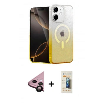 MARSİLYAN™- iPhone 11 Kılıf Eksen Minimal Özel Seri - Siyah 6D Mat Seramik Hayalet Nano Ekran Koruyucu + Raze Metal Kamera Lens - SH