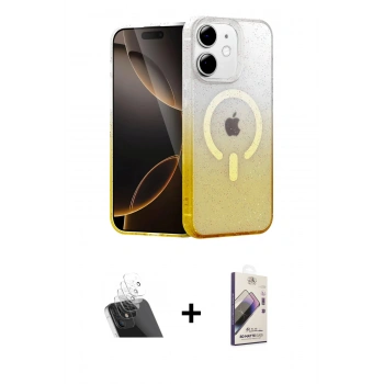 MARSİLYAN™- iPhone 11 Kılıf Eksen Minimal Özel Seri - Siyah Bilvis 3D Mat Cam Ekran Koruyucu + Kamera Lens Koruma Cam - SF