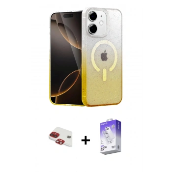 MARSİLYAN™- iPhone 11 Kılıf Eksen Minimal Özel Seri - Siyah Bilvis 5in1 3D Magic Cam Ekran Koruyucu + Pers Alüminyum Kamera Lens - KI