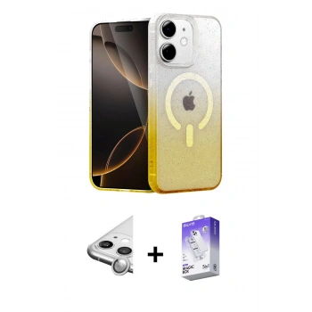 MARSİLYAN™- iPhone 11 Kılıf Eksen Minimal Özel Seri - Siyah Bilvis 5in1 3D Magic Cam Ekran Koruyucu + Raze Metal Kamera Lens - GS