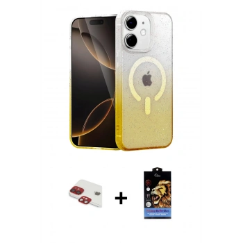 MARSİLYAN™- iPhone 11 Kılıf Eksen Minimal Özel Seri - Siyah Buffer Hayalet Cam Ekran Koruyucu + Pers Alüminyum Kamera Lens - KI