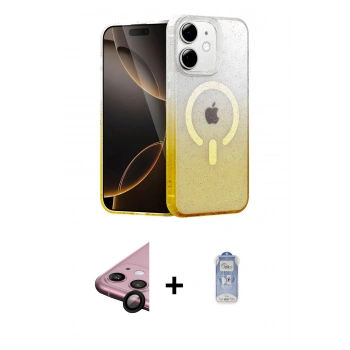 MARSİLYAN™- iPhone 11 Kılıf Eksen Minimal Özel Seri - Siyah Joko Magic 5D Cam + Raze Metal Kamera Lens - SH