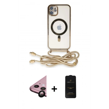 MARSİLYAN™- iPhone 11 Kılıf Eksen Özel Seri - Siyah 6D Antistatik Mat Seramik Hayalet Nano Ekran Koruyucu + Raze Metal Kamera Lens - SH