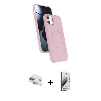 MARSİLYAN™- iPhone 11 Kılıf İz Işık Koleksiyonu - Siyah Bilvis 3D Mat Cam Ekran Koruyucu + Pers Alüminyum Kamera Lens - GD