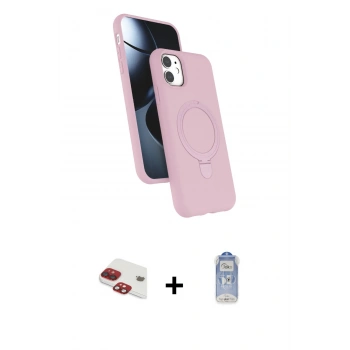 MARSİLYAN™- iPhone 11 Kılıf İz Işık Koleksiyonu - Siyah Joko Magic 5D Cam + Pers Alüminyum Kamera Lens - KI