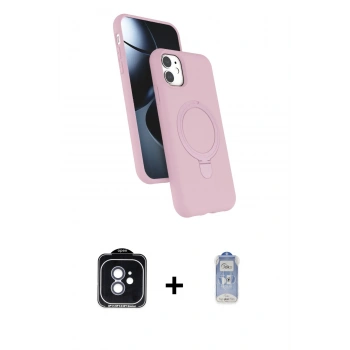 MARSİLYAN™- iPhone 11 Kılıf İz Işık Koleksiyonu - Siyah Joko Magic 5D Cam + PVD Metal Kamera Lens - MI