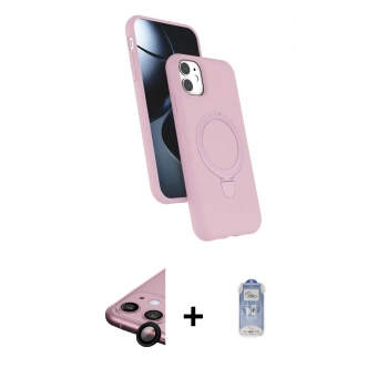 MARSİLYAN™- iPhone 11 Kılıf İz Işık Koleksiyonu - Siyah Joko Magic 5D Cam + Raze Metal Kamera Lens - SH