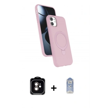 MARSİLYAN™- iPhone 11 Kılıf İz Işık Koleksiyonu - Siyah Joko Magic 5D Cam + PVD Metal Kamera Lens - TU