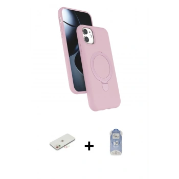MARSİLYAN™- iPhone 11 Kılıf İz Işık Koleksiyonu - Siyah Joko Magic 5D Cam + Renkli Kamera Lens Koruma Cam - YL