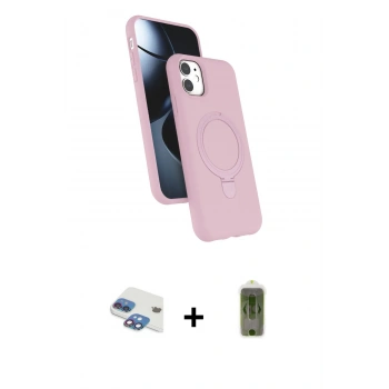 MARSİLYAN™- iPhone 11 Kılıf İz Işık Koleksiyonu - Siyah Joko Magic 5D Hayalet Cam + Pers Alüminyum Kamera Lens - GI