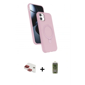 MARSİLYAN™- iPhone 11 Kılıf İz Işık Koleksiyonu - Siyah Joko Magic 5D Hayalet Cam + Pers Alüminyum Kamera Lens - KI