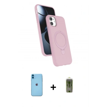 MARSİLYAN™- iPhone 11 Kılıf İz Işık Koleksiyonu - Siyah Joko Magic 5D Hayalet Cam + Neon Fosforlu Kamera Lens - MI